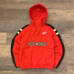 Y2K 2000s Detroit Redwings Spellout Puffer Jacket 
Men’s Size Small